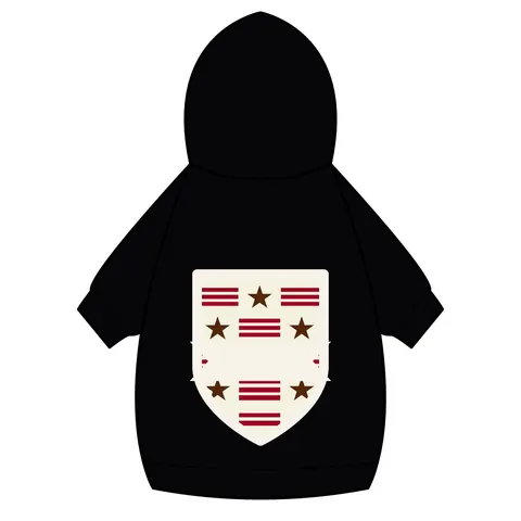 DC Chocolate City Flag Stars Pet Hoodie — back_dtf view