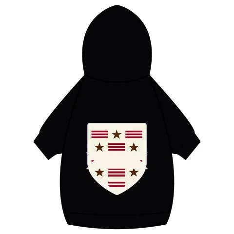 DC Chocolate City Flag Stars Pet Hoodie — back_dtf view