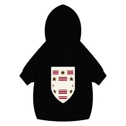 DC Chocolate City Flag Stars Pet Hoodie — back_dtf view
