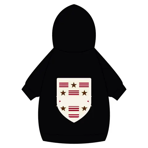DC Chocolate City Flag Stars Pet Hoodie — back_dtf view