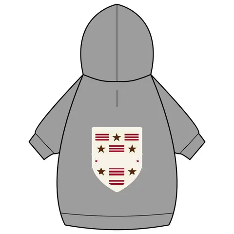 DC Chocolate City Flag Stars Pet Hoodie — back_dtf view