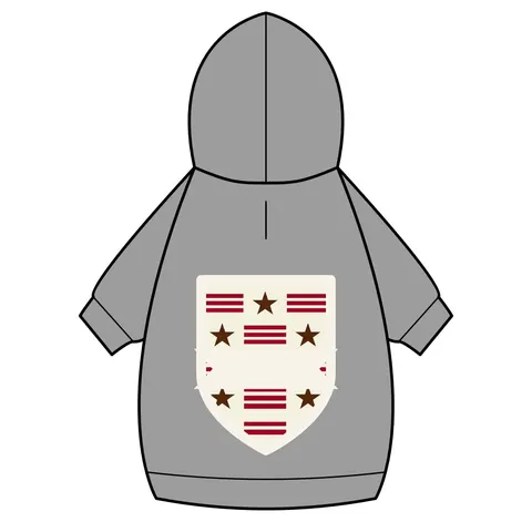 DC Chocolate City Flag Stars Pet Hoodie — back_dtf view