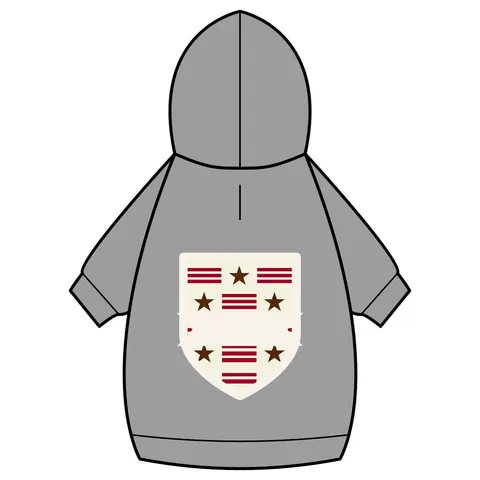 DC Chocolate City Flag Stars Pet Hoodie — back_dtf view