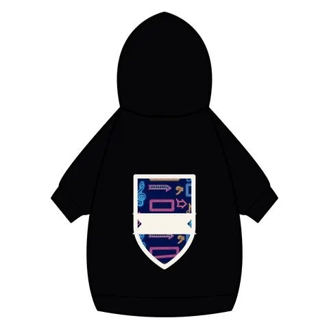 Detroit Motown Neon Pet Hoodie — back_dtf view