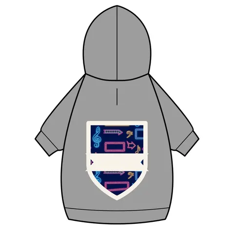 Detroit Motown Neon Pet Hoodie — back_dtf view