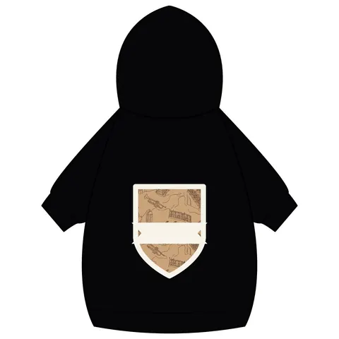 Harlem Brownstone Jazz Lines Pet Hoodie — back_dtf view