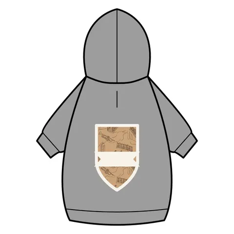 Harlem Brownstone Jazz Lines Pet Hoodie — back_dtf view