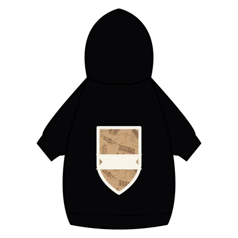 Harlem Brownstone Jazz Lines Pet Hoodie — back_dtf view