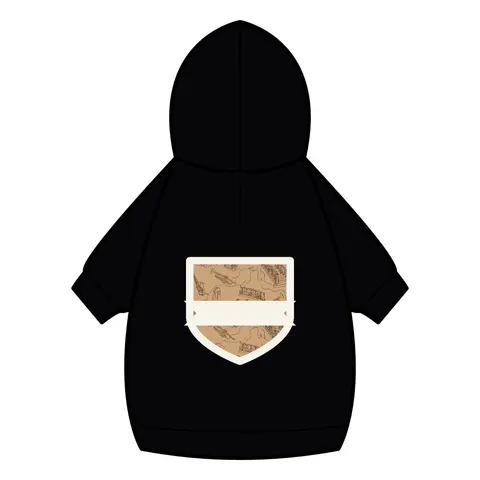 Harlem Brownstone Jazz Lines Pet Hoodie — back_dtf view