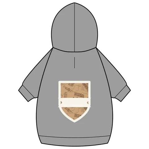 Harlem Brownstone Jazz Lines Pet Hoodie — back_dtf view
