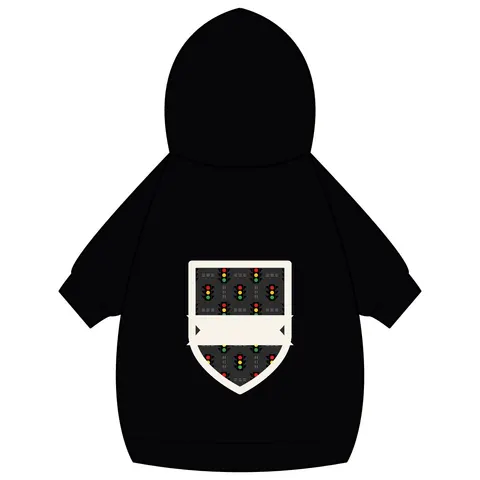 Houston Fifth Ward Signals Pet Hoodie — back_dtf view