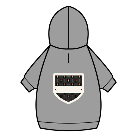 Houston Fifth Ward Signals Pet Hoodie — back_dtf view