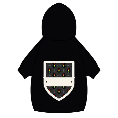 Houston Fifth Ward Signals Pet Hoodie — back_dtf view