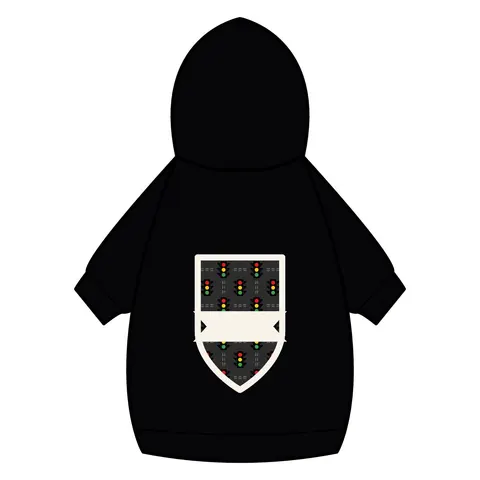 Houston Fifth Ward Signals Pet Hoodie — back_dtf view