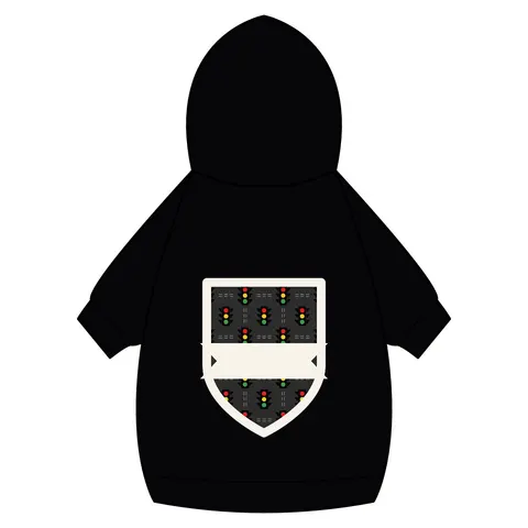 Houston Fifth Ward Signals Pet Hoodie — back_dtf view