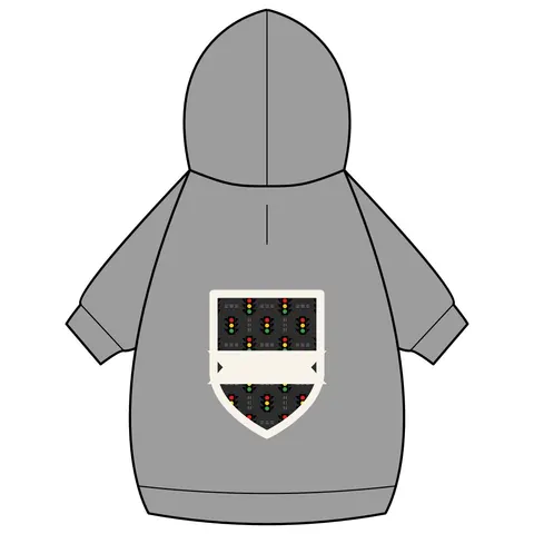 Houston Fifth Ward Signals Pet Hoodie — back_dtf view