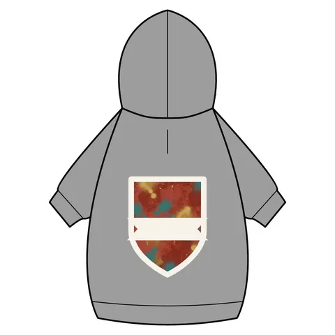 Houston Third Ward Brick Pet Hoodie — back_dtf view