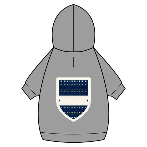 Inglewood Runway Lights Pet Hoodie — back_dtf view