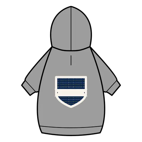 Inglewood Runway Lights Pet Hoodie — back_dtf view