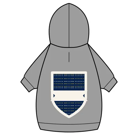 Inglewood Runway Lights Pet Hoodie — back_dtf view
