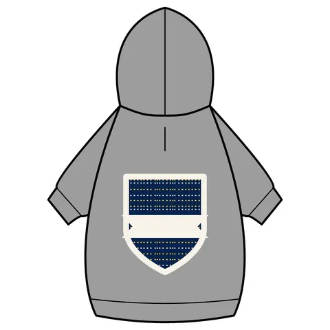 Inglewood Runway Lights Pet Hoodie — back_dtf view