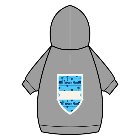 Crenshaw Blue Boulevard Pet Hoodie — back_dtf view