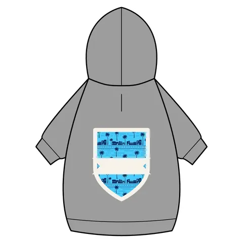 Crenshaw Blue Boulevard Pet Hoodie — back_dtf view