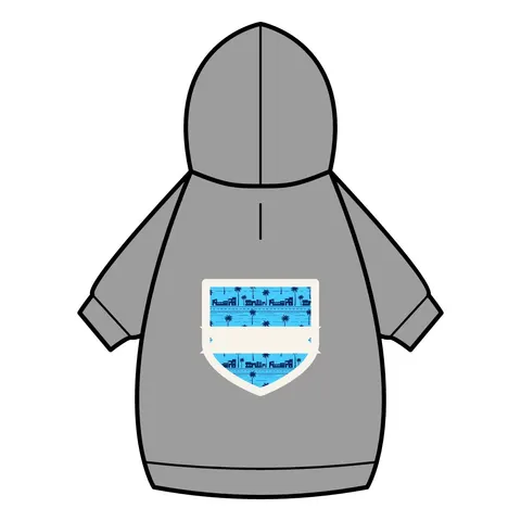 Crenshaw Blue Boulevard Pet Hoodie — back_dtf view