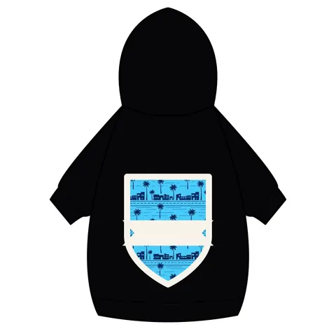 Crenshaw Blue Boulevard Pet Hoodie — back_dtf view