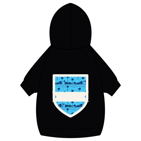 Crenshaw Blue Boulevard Pet Hoodie — back_dtf view