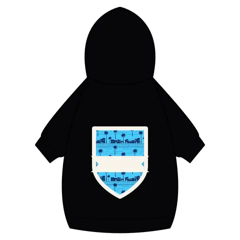 Crenshaw Blue Boulevard Pet Hoodie — back_dtf view