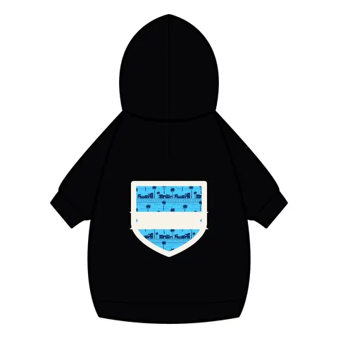 Crenshaw Blue Boulevard Pet Hoodie — back_dtf view