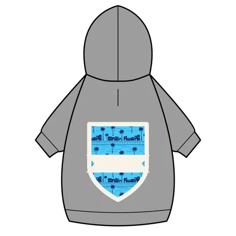 Crenshaw Blue Boulevard Pet Hoodie — back_dtf view