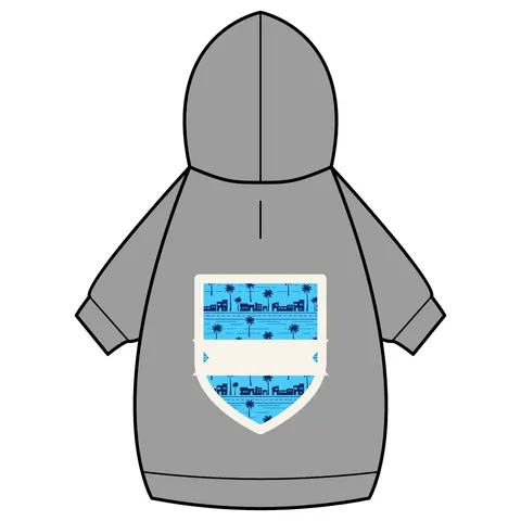 Crenshaw Blue Boulevard Pet Hoodie — back_dtf view