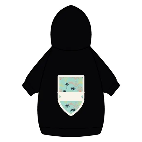 Miami Overtown Pastel Nights Pet Hoodie — back_dtf view