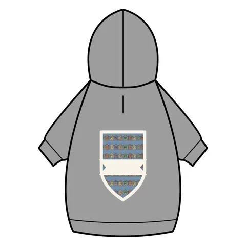 New Orleans 7th Ward Shotgun Houses Pet Hoodie — back_dtf view
