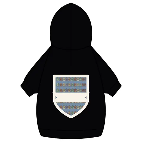 New Orleans 7th Ward Shotgun Houses Pet Hoodie — back_dtf view