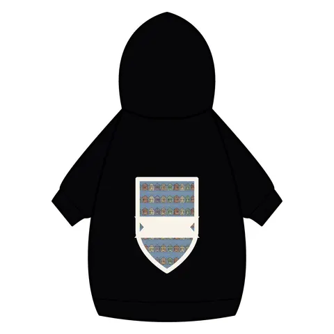 New Orleans 7th Ward Shotgun Houses Pet Hoodie — back_dtf view