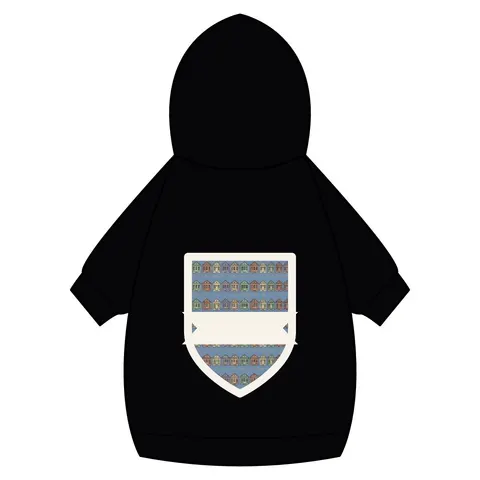 New Orleans 7th Ward Shotgun Houses Pet Hoodie — back_dtf view