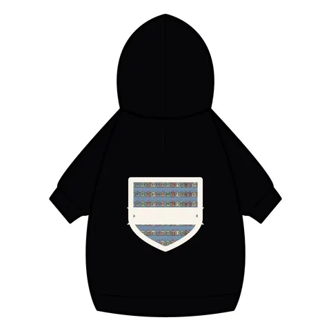 New Orleans 7th Ward Shotgun Houses Pet Hoodie — back_dtf view