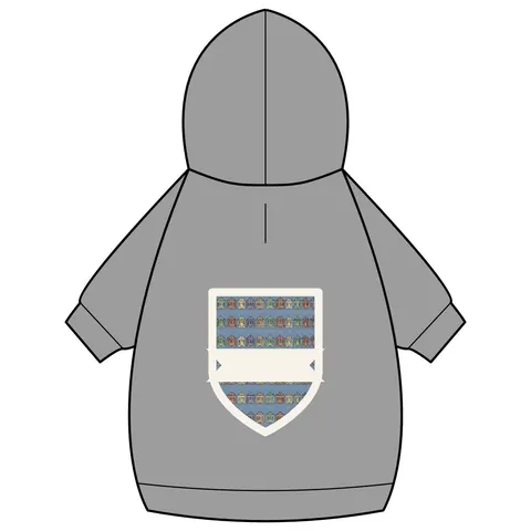 New Orleans 7th Ward Shotgun Houses Pet Hoodie — back_dtf view