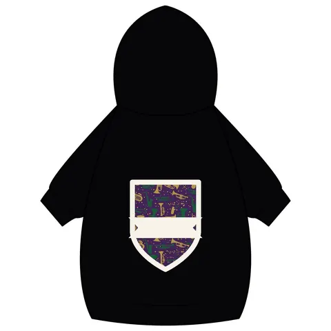 New Orleans Treme Brass Band Pet Hoodie — back_dtf view