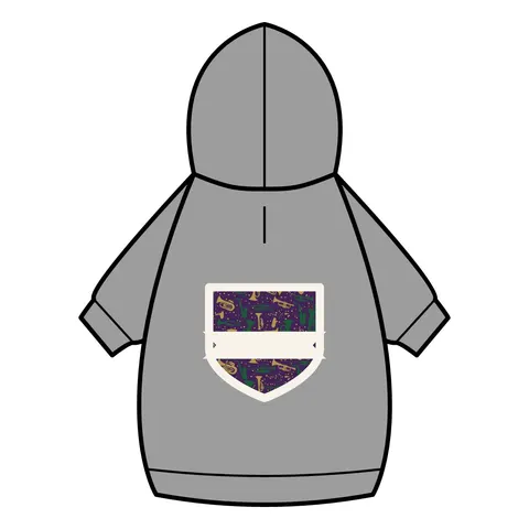 New Orleans Treme Brass Band Pet Hoodie — back_dtf view