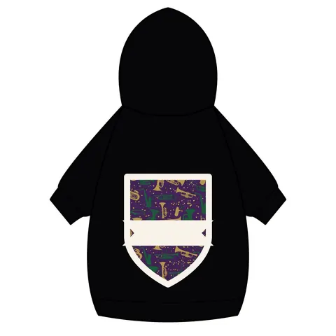 New Orleans Treme Brass Band Pet Hoodie — back_dtf view