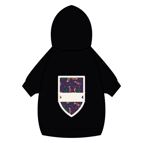 New Orleans Treme Brass Band Pet Hoodie — back_dtf view