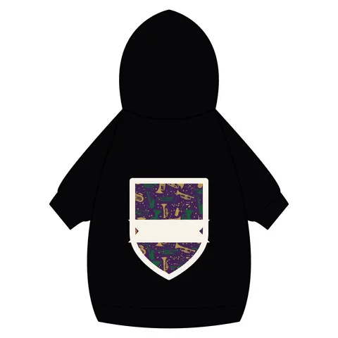 New Orleans Treme Brass Band Pet Hoodie — back_dtf view