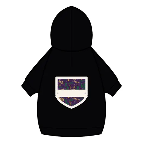 New Orleans Treme Brass Band Pet Hoodie — back_dtf view