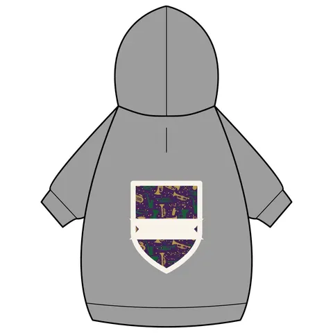 New Orleans Treme Brass Band Pet Hoodie — back_dtf view