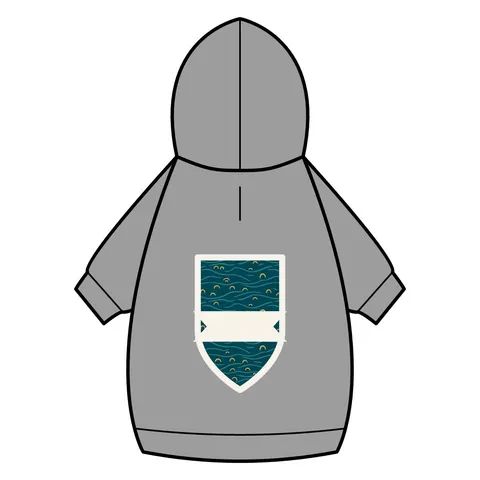 Oakland Lake Merritt Reflections Pet Hoodie — back_dtf view