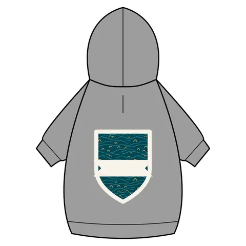 Oakland Lake Merritt Reflections Pet Hoodie — back_dtf view